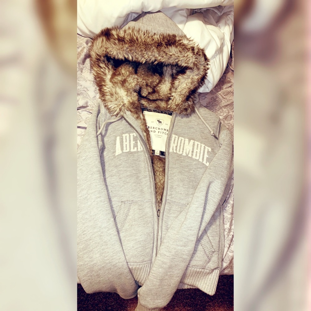 Fur lined A & F hoodie